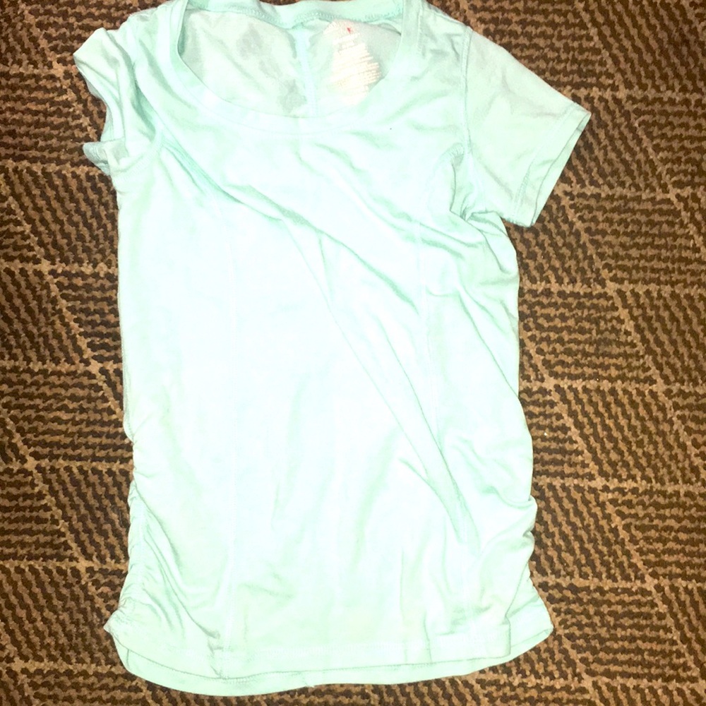 Girls Danskin l teal cotton shirt